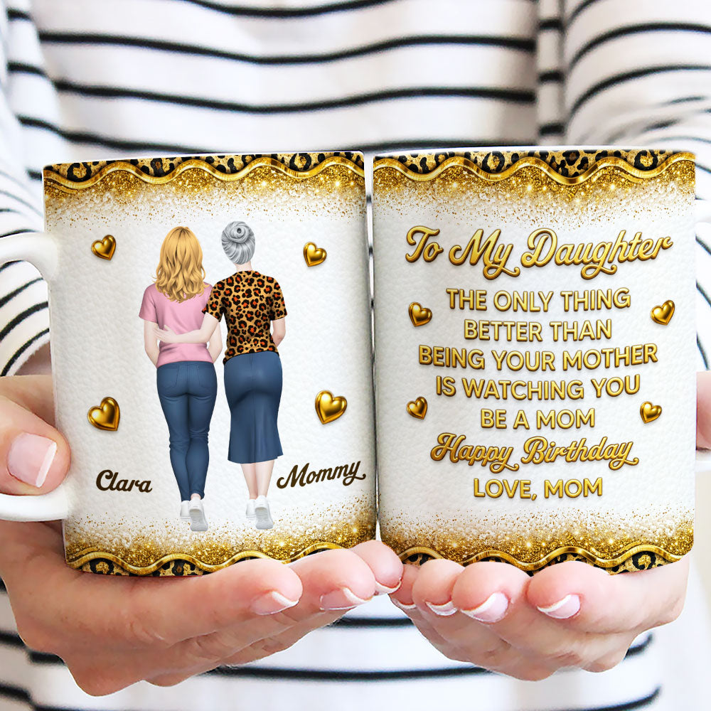 Custom Mother's Day Gift for Daughter • From My Heart To Yours - Personalized 3D Effect Mug