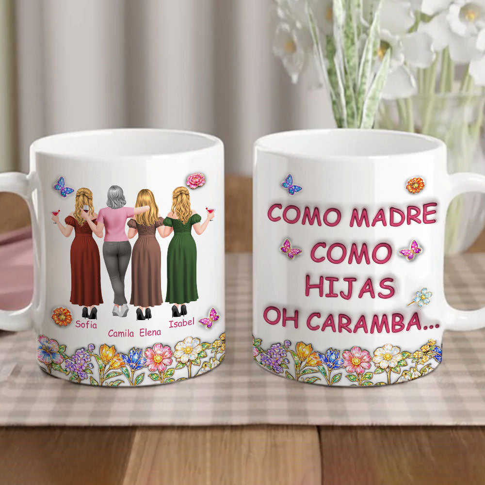 Custom Mother's Day Gift for Mom & Grandma • Como Tú Como Yo - Taza Personalizada con Efecto 3D