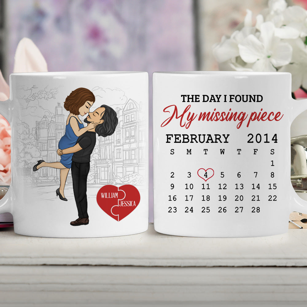 Custom Anniversary Keepsake Gifts For Couple • I Found My Piece - Personalized Coffee Mug