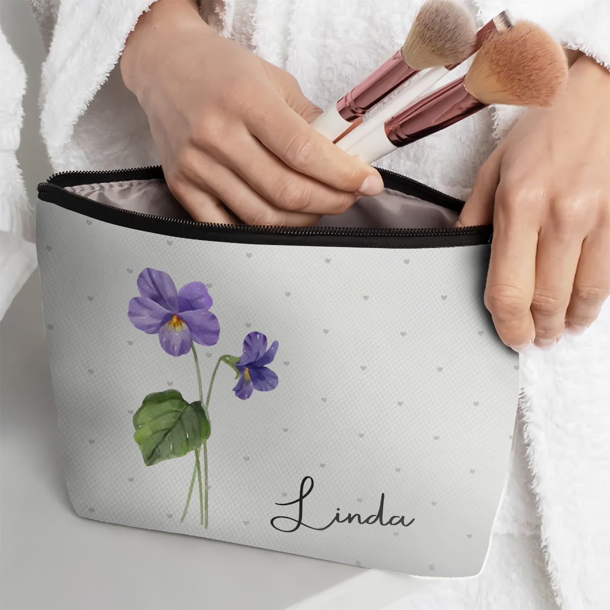 Every Flower Blooms In Its Own Time - Personalized Cosmetic Bag