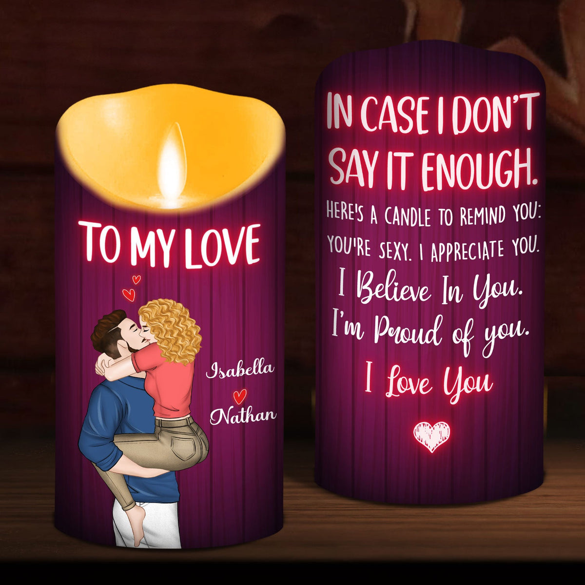 To My Love - Personalized LED Candle