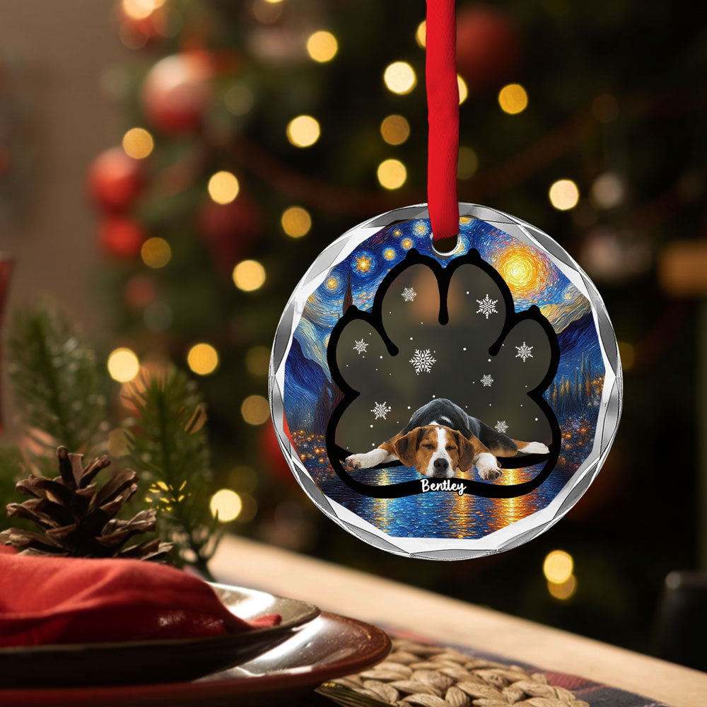 Custom Photo Keepsake Christmas Ornament • Lay Here With Me Photo - Personalized Glass Ornament