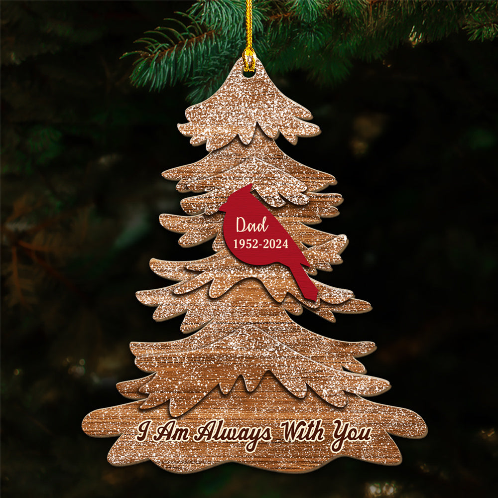 Custom Keepsake Christmas Ornament •  In Loving Memory - Personalized Wood Ornament