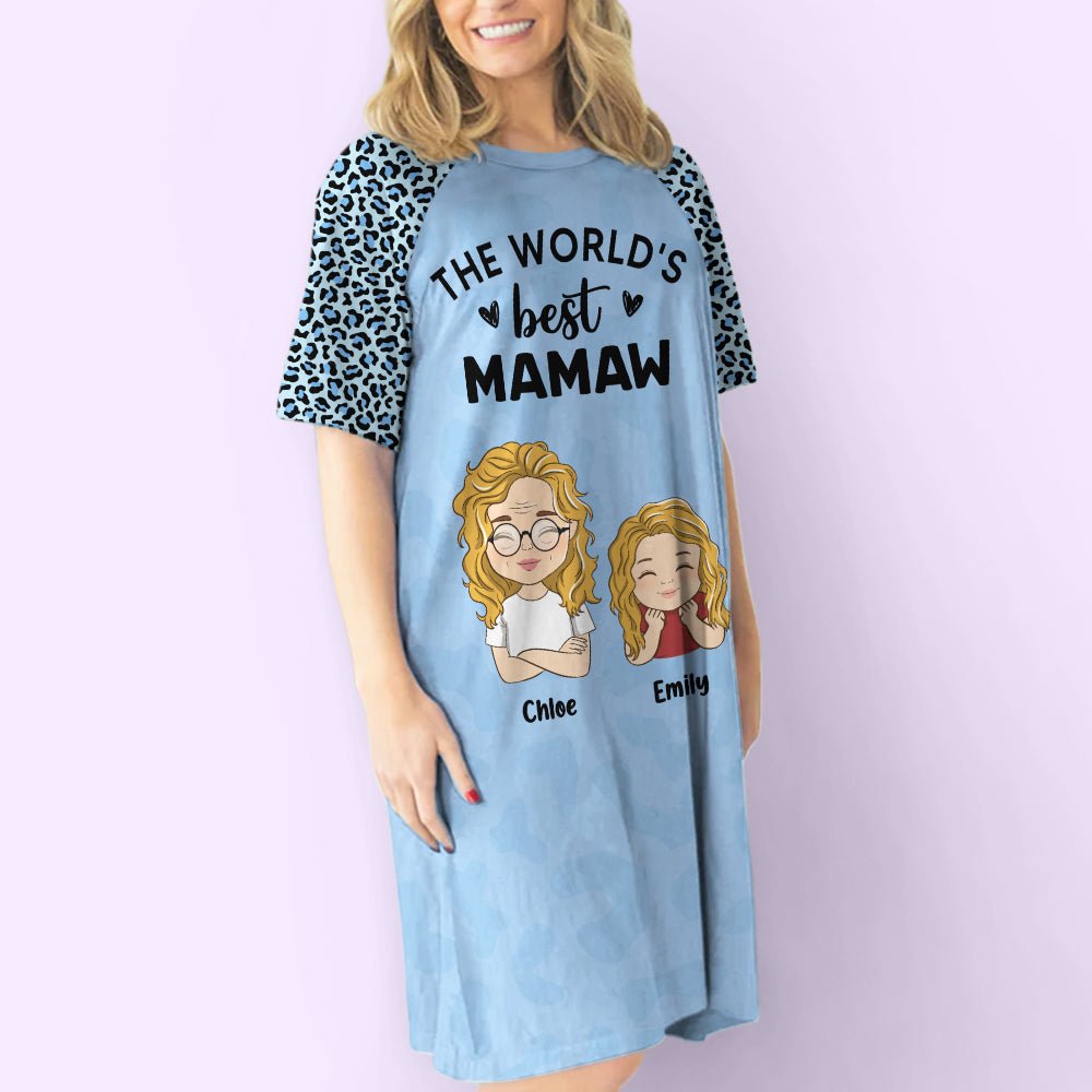 The World's Best Grandma - Personalized 3/4 Sleeve Dress