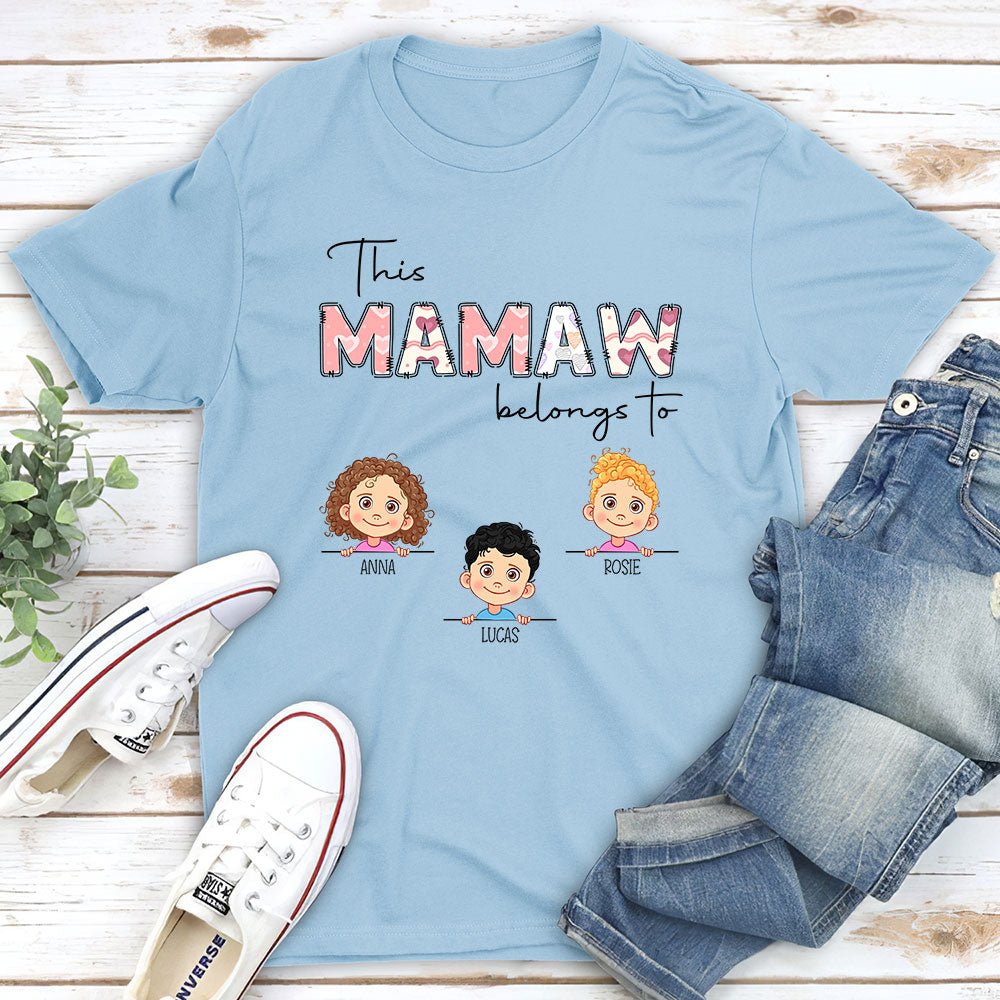 Custom Christmas & Birthday Gift for Grandma • This Grandma Belongs To - Personalized Unisex T-shirt