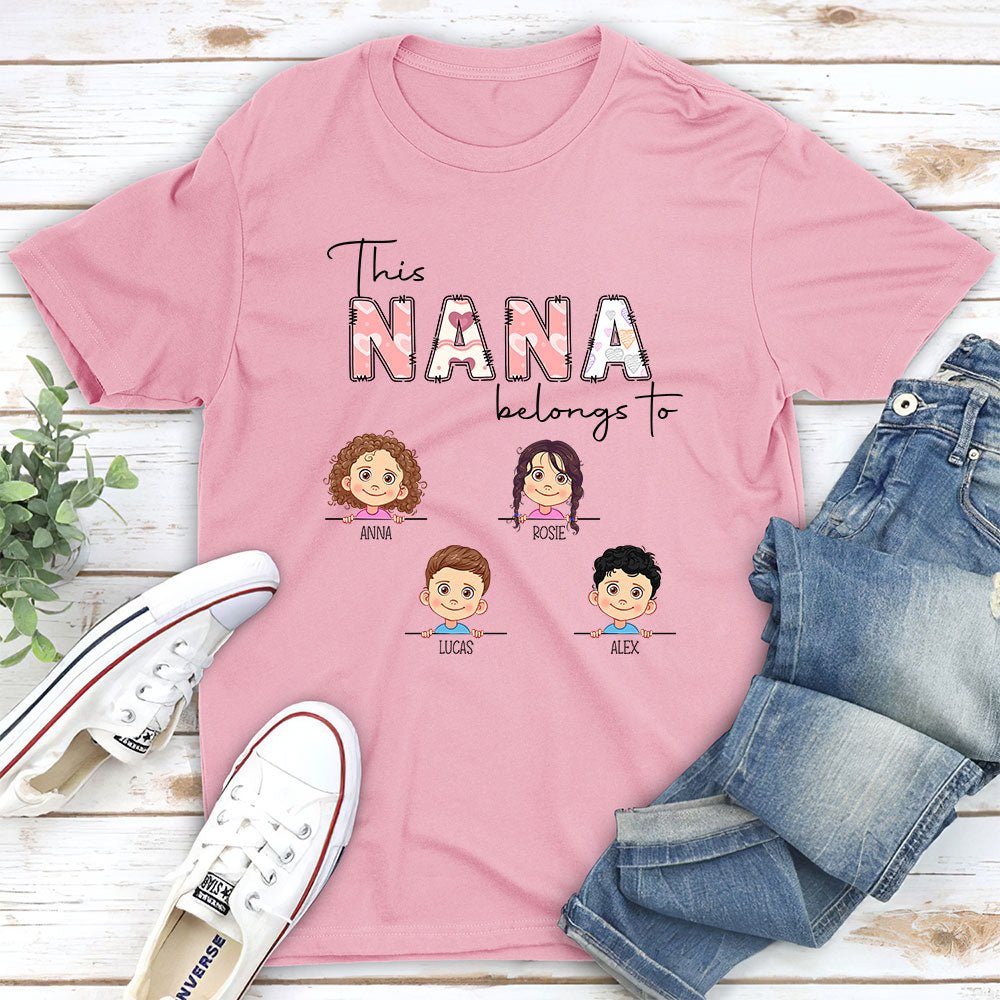 Custom Christmas & Birthday Gift for Grandma • This Grandma Belongs To - Personalized Unisex T-shirt