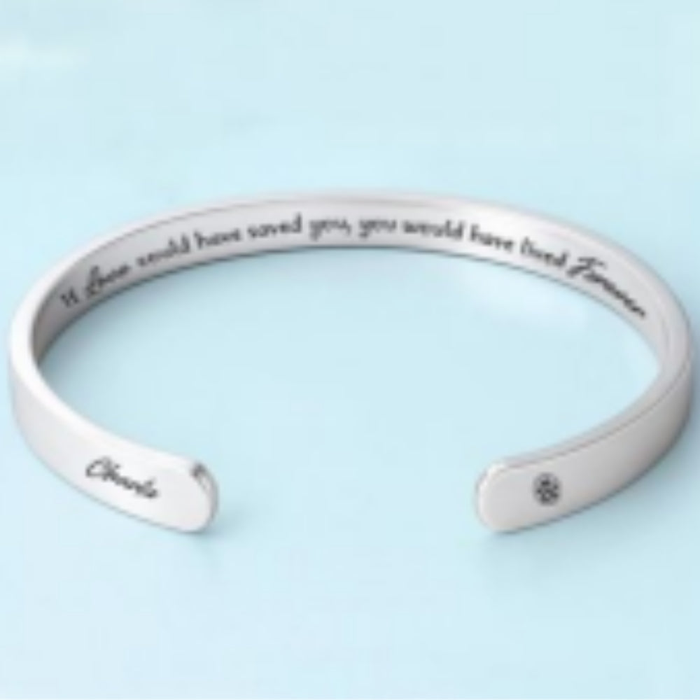 If Love Could Save You - Personalized Bracelet Cuff