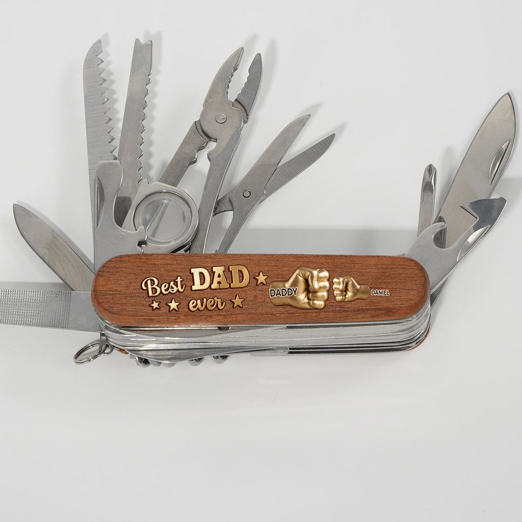 Gold Best Dad - Personalized Pocket Multi Tool