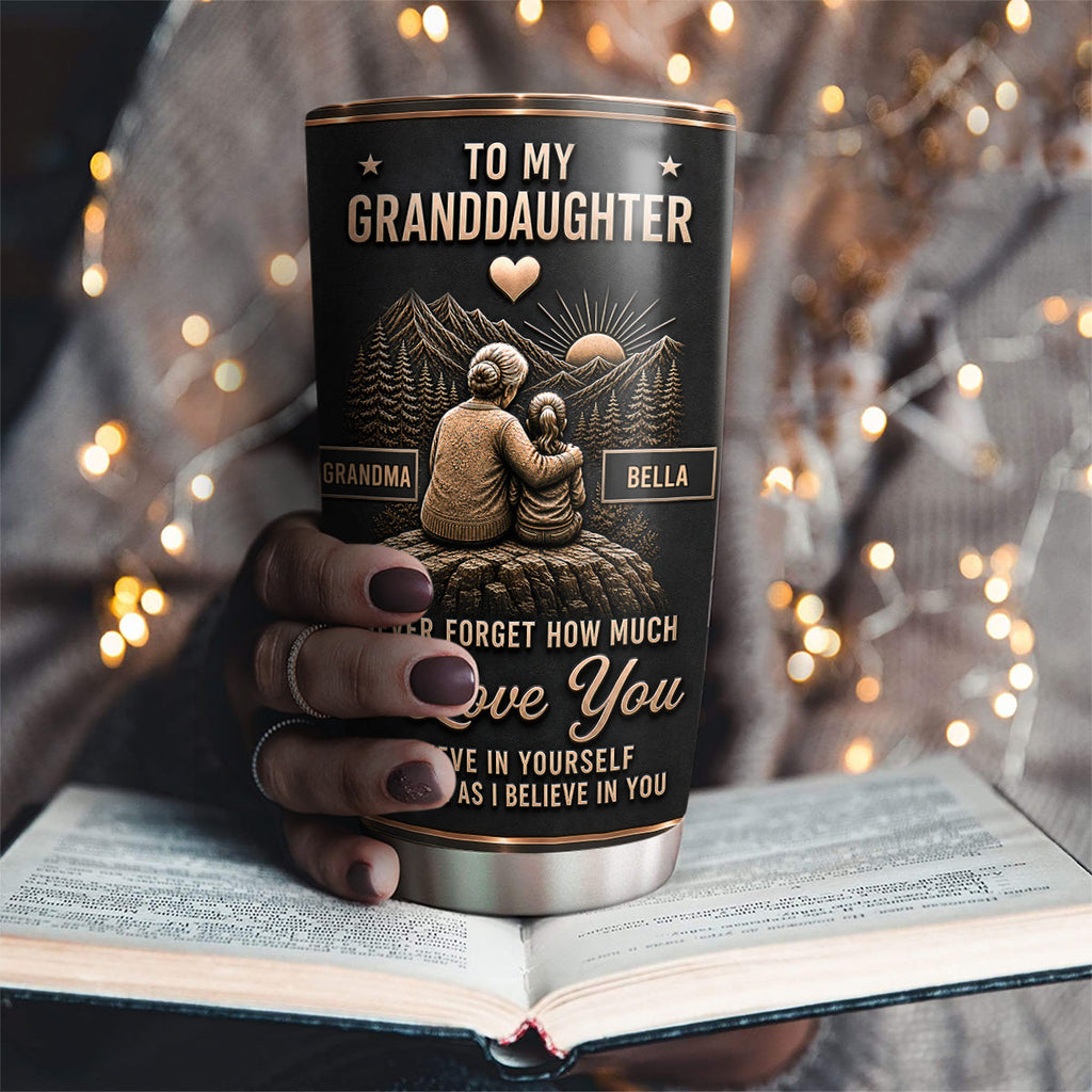 Custom Christmas Birthday Gifts For Granddaughter, Daughter • My Greatest Little Blessing - Personalized 3D Effect Tumbler