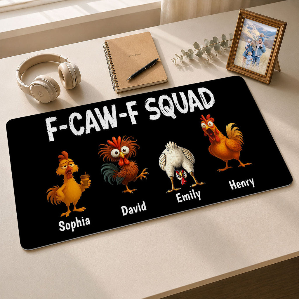 United By Coffee And Chaos - Personalized Desk Mat