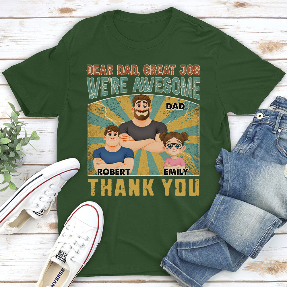 Custom Father's Day, Special Gift for Dad & Grandpa • Thank You Best Dad Stylized - Personalized Shirt