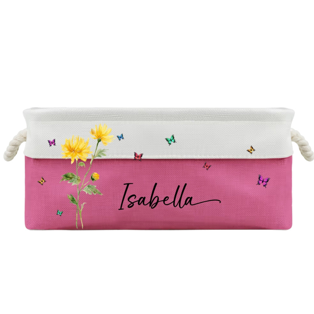 Flowers Power 1 - Personalized Storage Basket