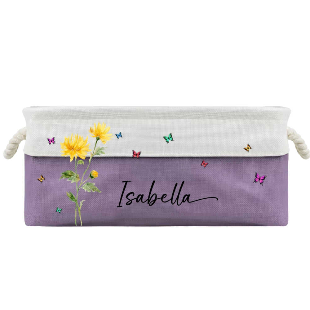 Flowers Power 1 - Personalized Storage Basket