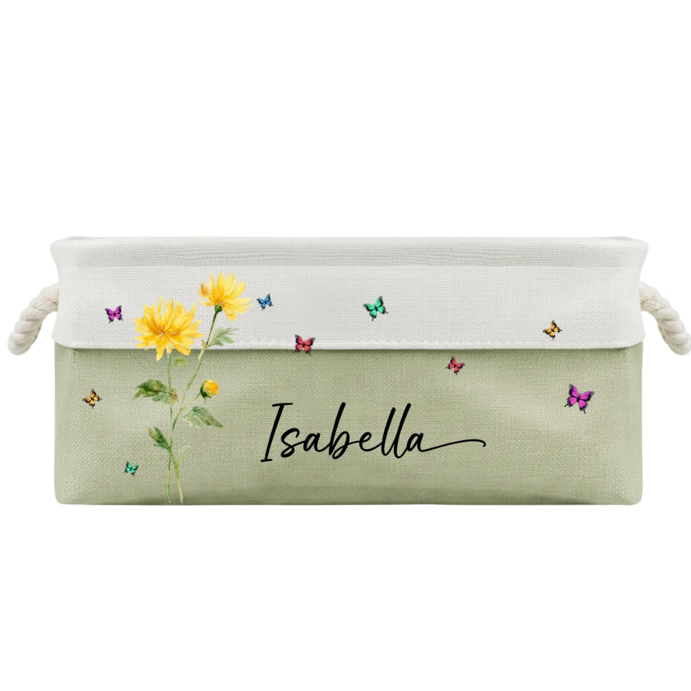 Flowers Power 1 - Personalized Storage Basket