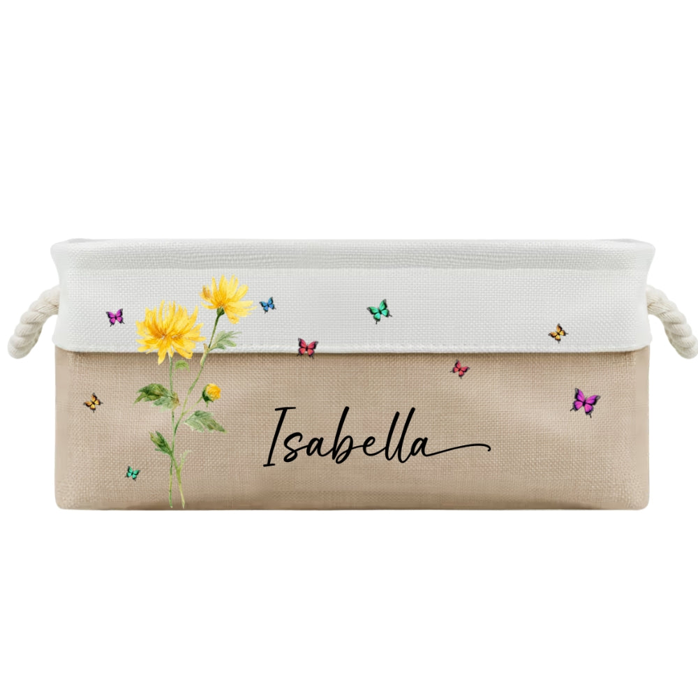 Flowers Power 1 - Personalized Storage Basket