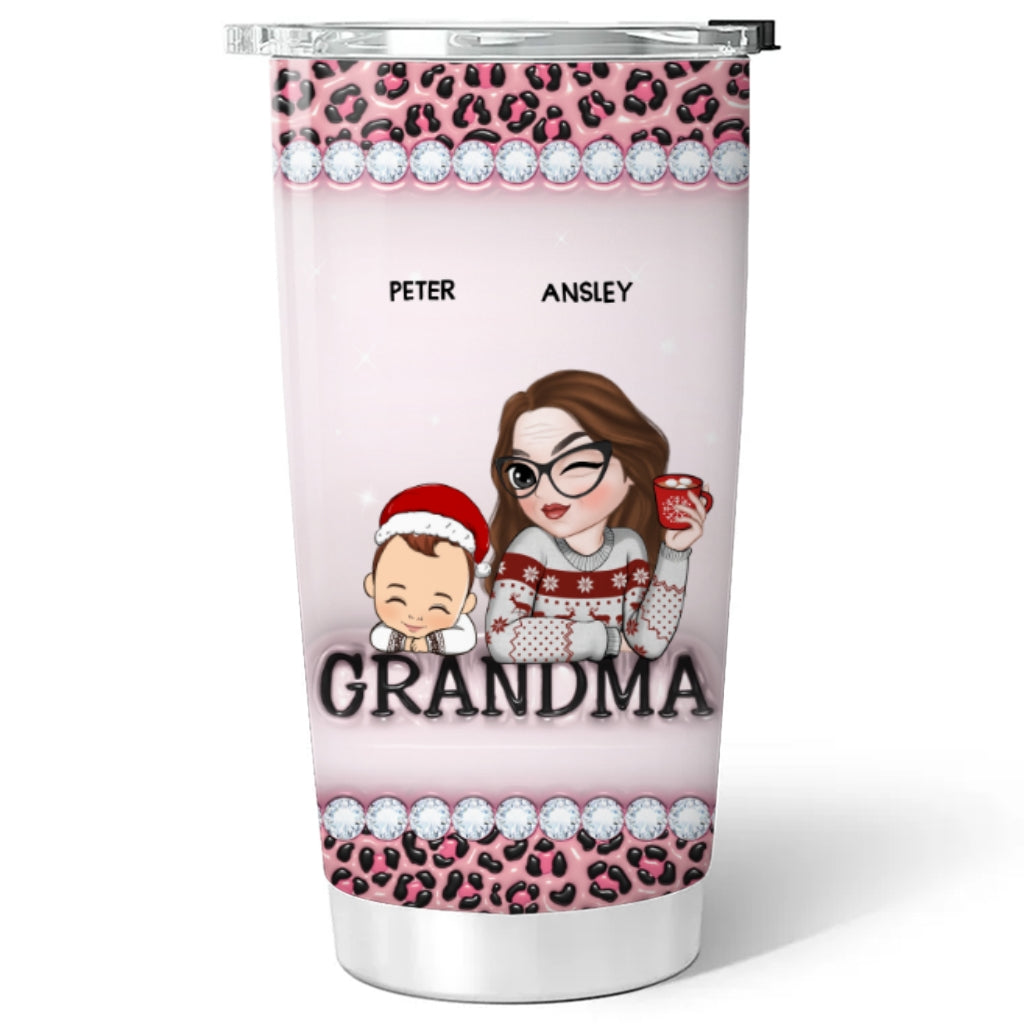Custom Christmas Birthday Gifts For Grandma • I Am A Professional Grandma - Personalized 3D Inflated Effect Tumbler