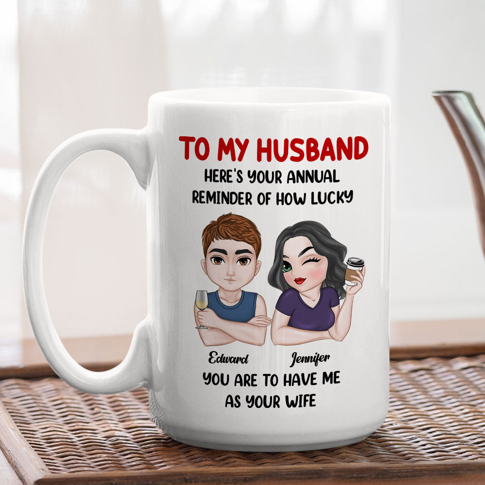 Custom Anniversary Keepsake Gifts For Couple • Your Annual Reminder - Personalized Coffee Mug