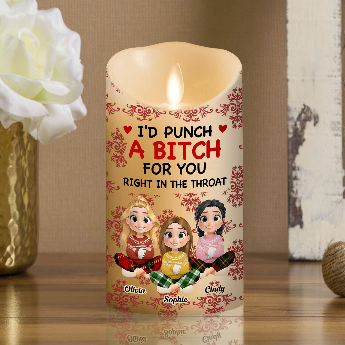 Bestie With Christmas 2025 - Personalized LED Candle