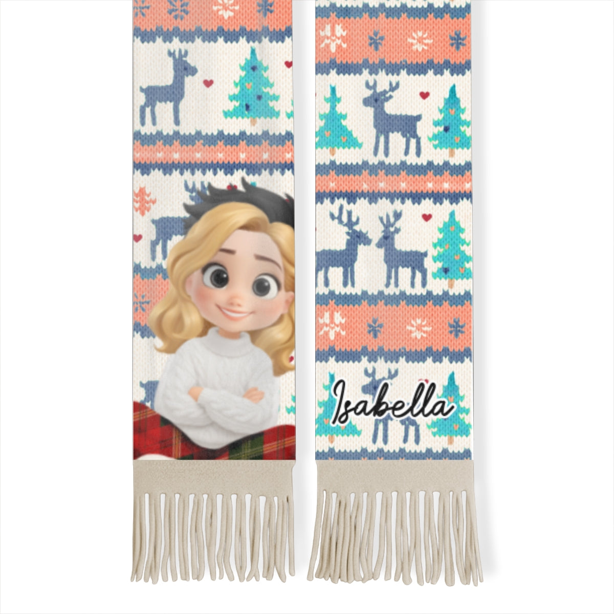 Human Cartoon - Personalized Scarf