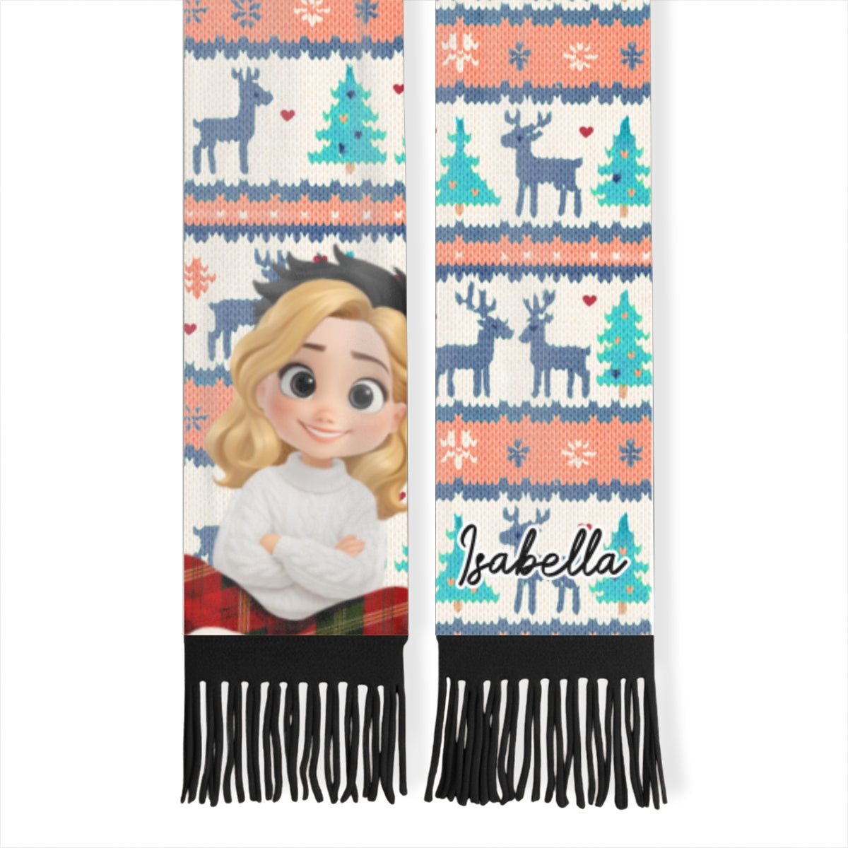 Human Cartoon - Personalized Scarf