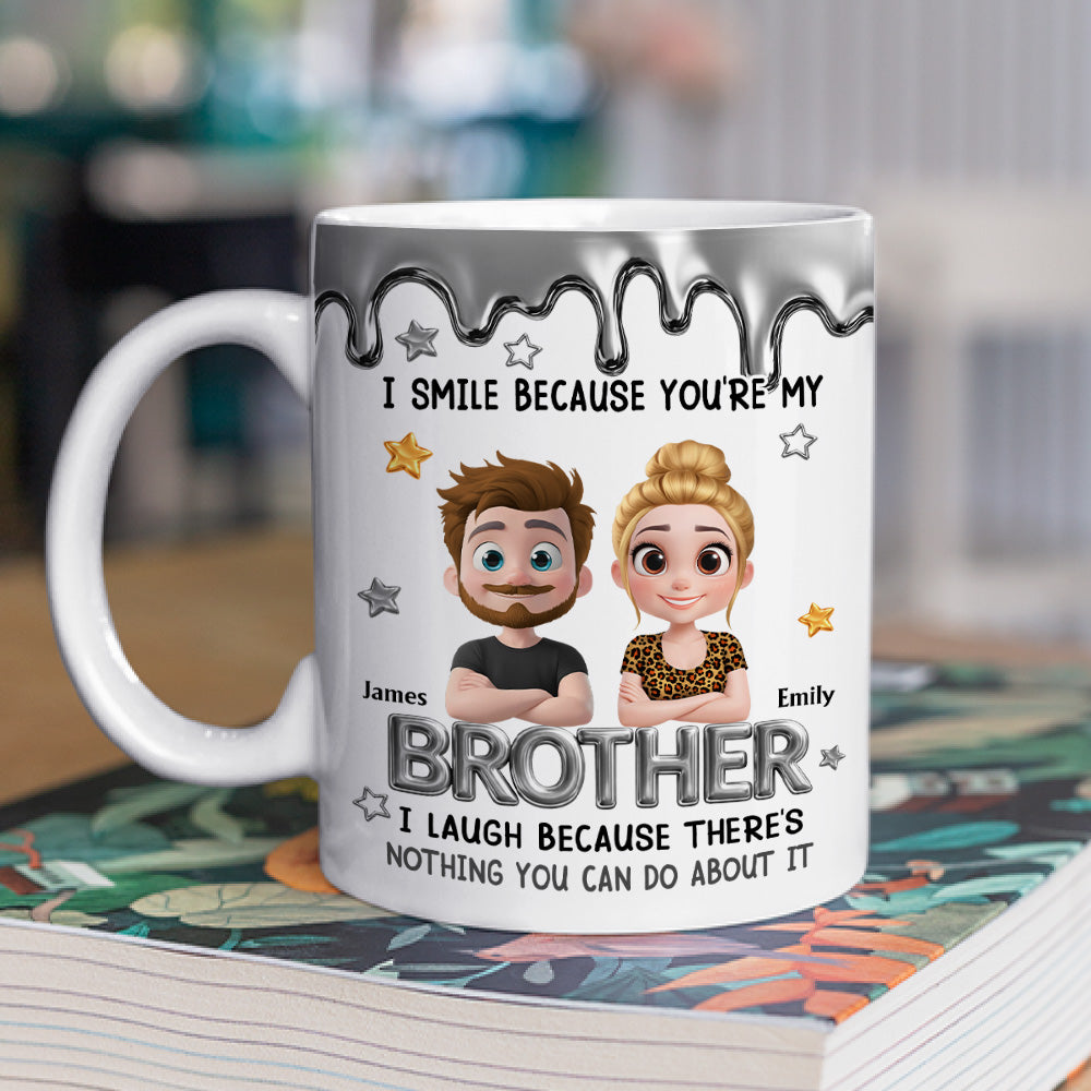 Custom Christmas & Birthday Gift For Brother • I Laugh At You Brother - Personalized Coffee Mug