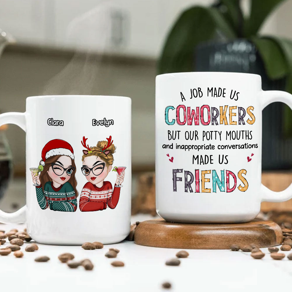 Custom Best Friend, Christmas & Birthday Friendship Keepsake Gift • What Made Us Friends - Personalized Coffee Mug