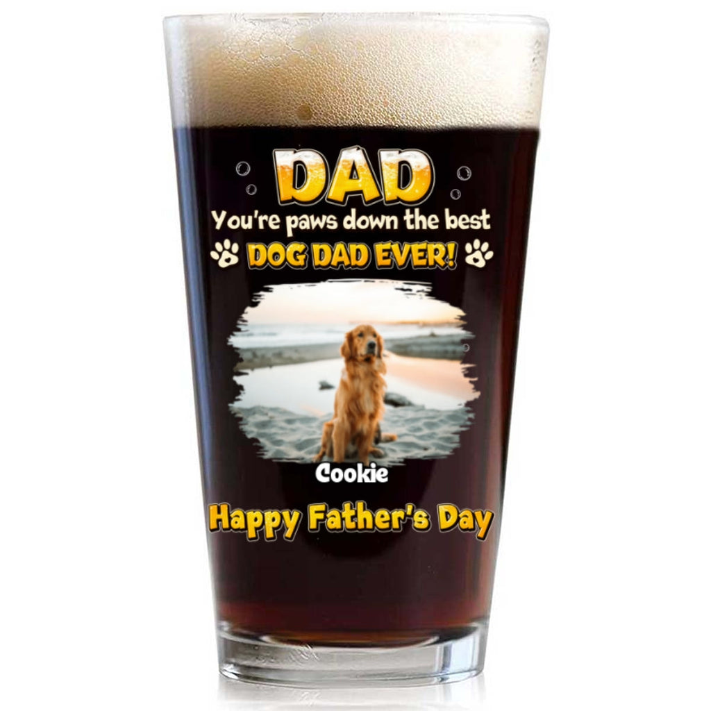 Paw Down The Best Photo - Personalized Beer Glass