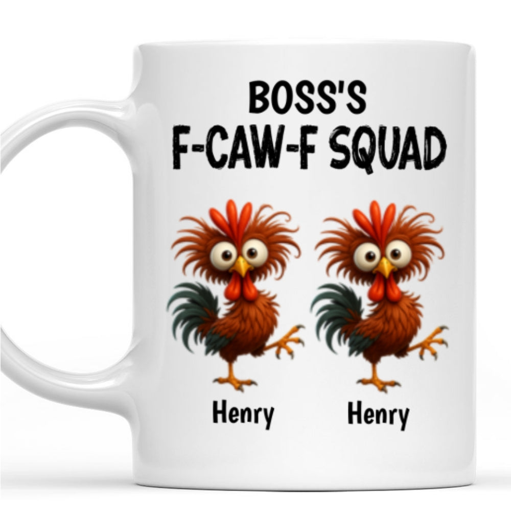 Custom Coworker, Christmas & Birthday Team Appreciation Gift • Boss FCAWF Squad - Personalized Coffee Mug