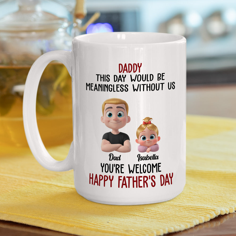 Custom Father's Day, Special Gift for Dad & Grandpa • Your Kids - Personalized Coffee Mug