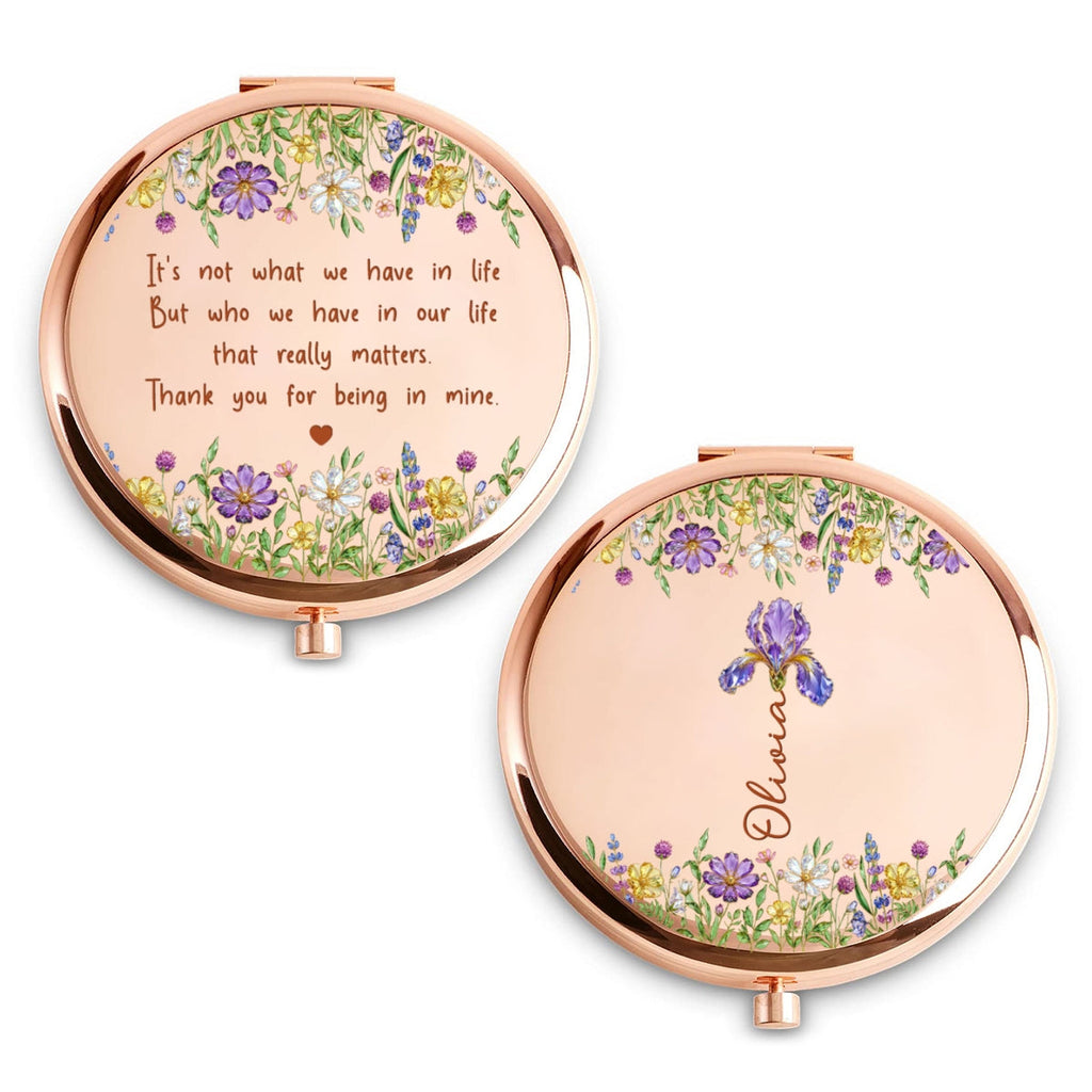 Thanks For Being Mine - Personalized Compact Mirror