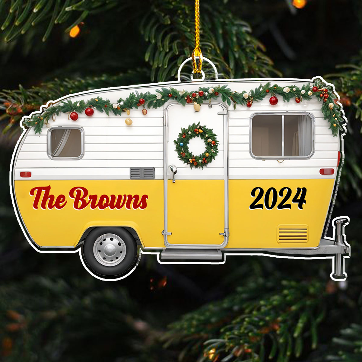 Custom Keepsake Christmas Ornament •  Our Camper - Personalized Acrylic Ornament