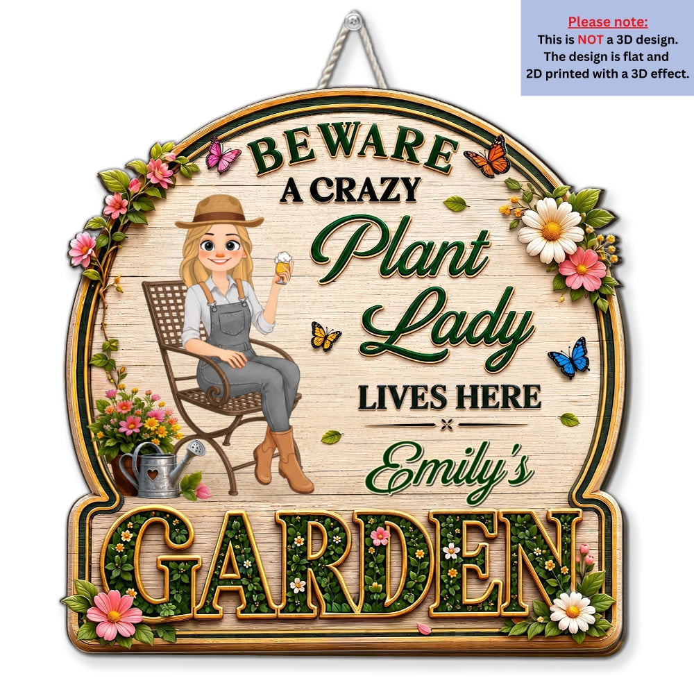 Custom 3D Home & Wall Decor, Birthday & Christmas Gift • Just The Stylized Lady - Personalized 3D Effect Wood Sign