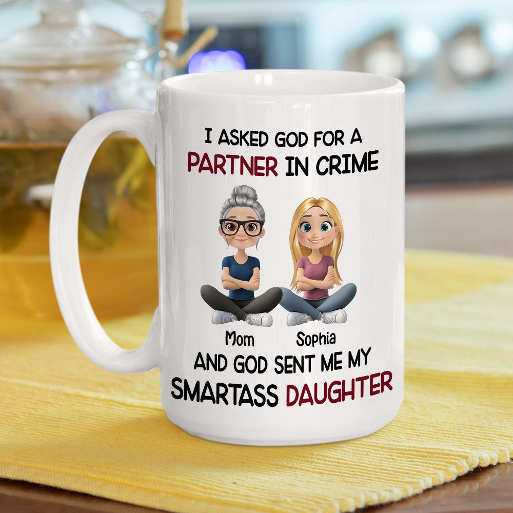 Custom Christmas & Birthday Gift for Daughter • My Daughter As My Partner - Personalized Coffee Mug