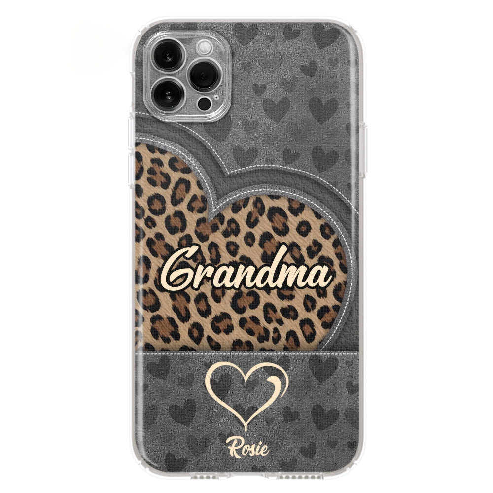 Leopard Heart - Personalized Phone Case