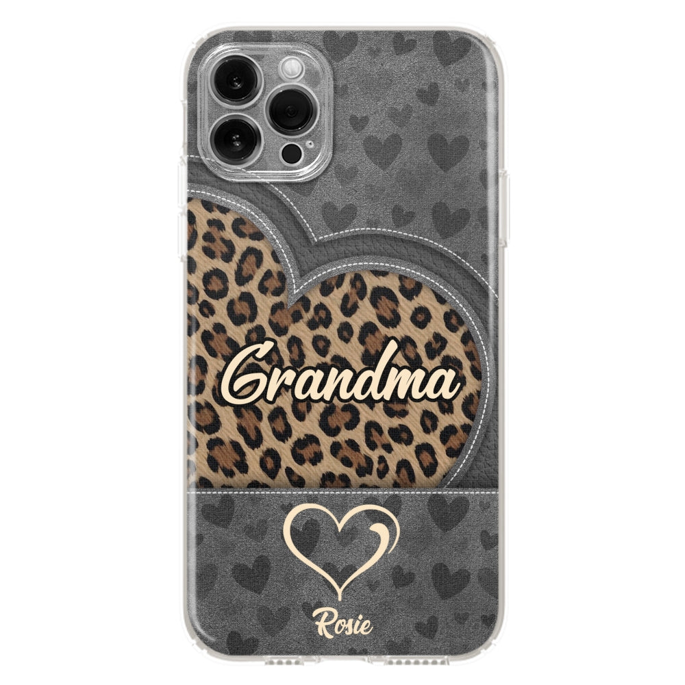 Leopard Heart - Personalized Phone Case