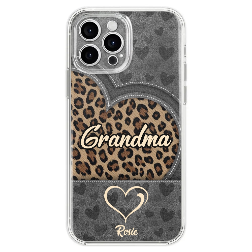 Leopard Heart - Personalized Phone Case