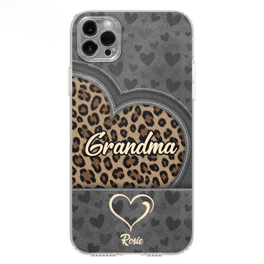 Leopard Heart - Personalized Phone Case