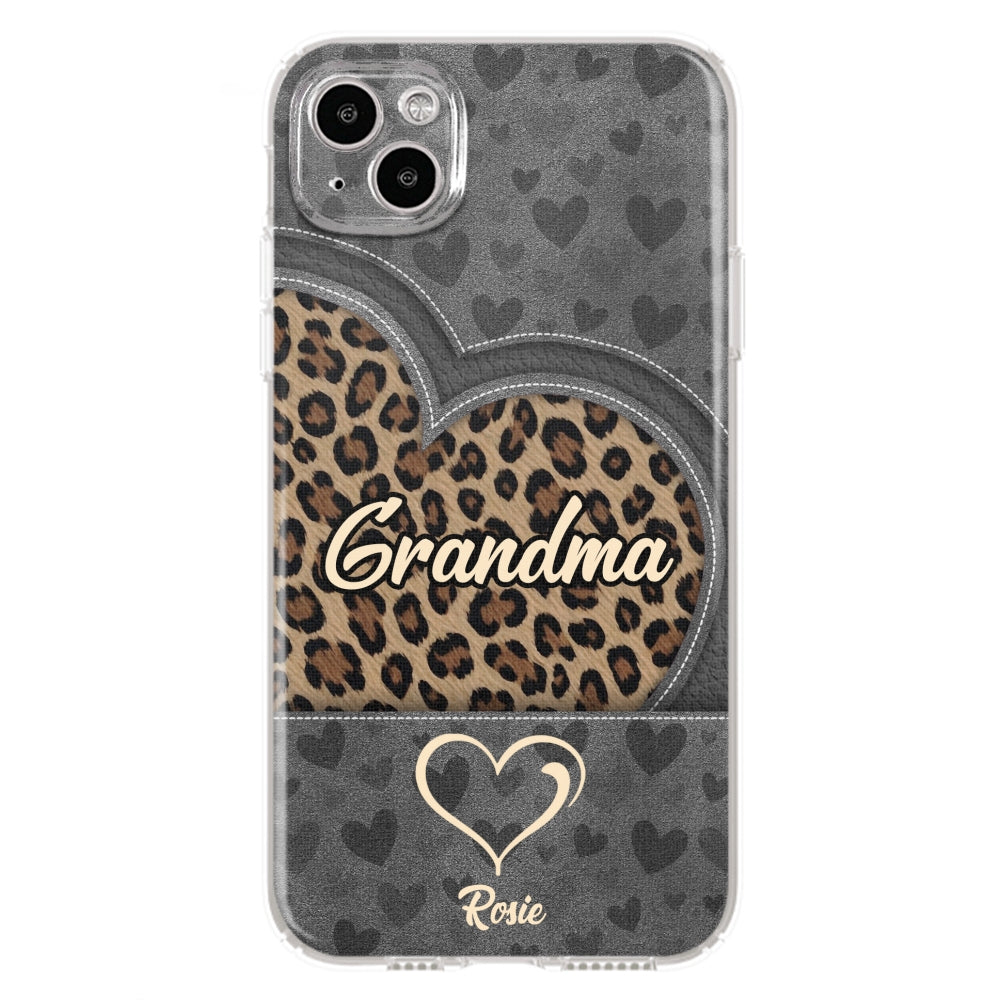 Leopard Heart - Personalized Phone Case