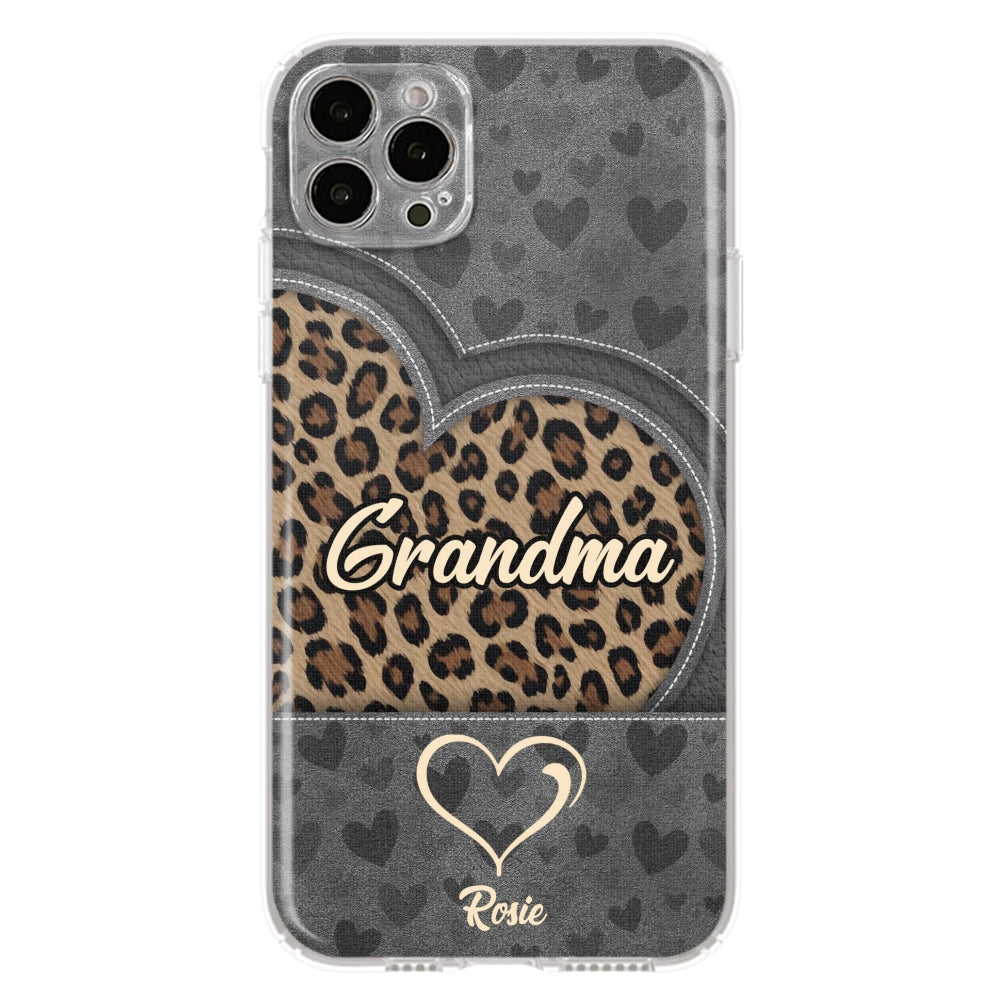 Leopard Heart - Personalized Phone Case