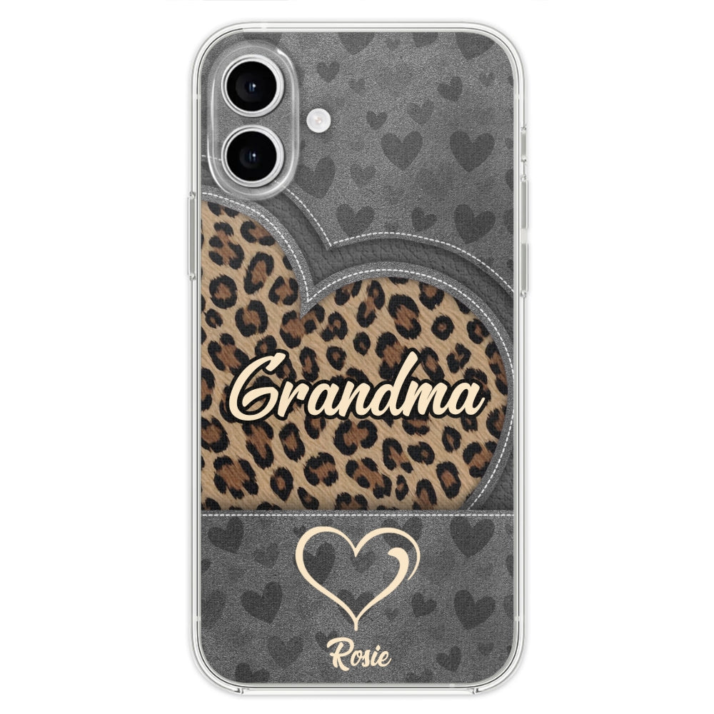 Leopard Heart - Personalized Phone Case