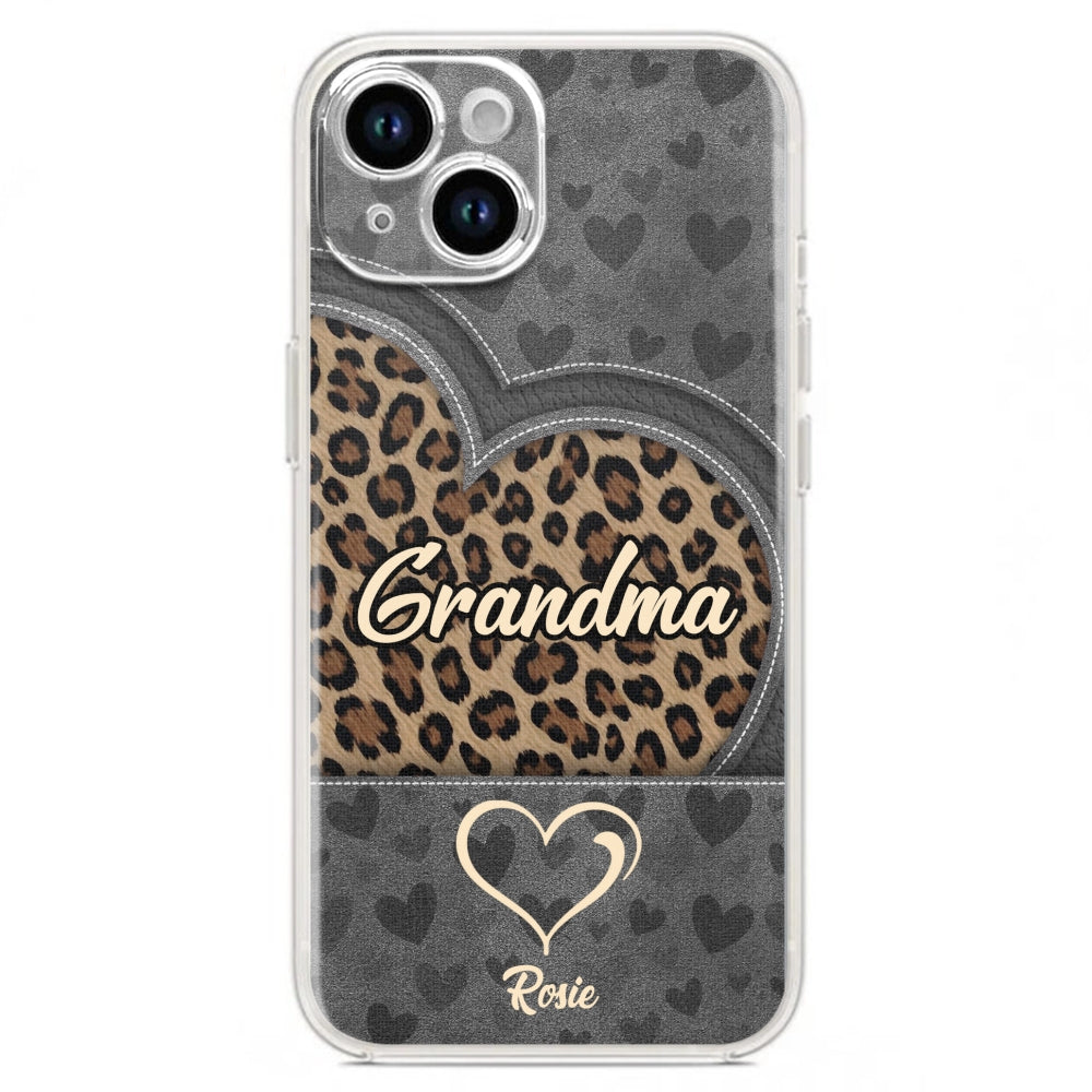Leopard Heart - Personalized Phone Case