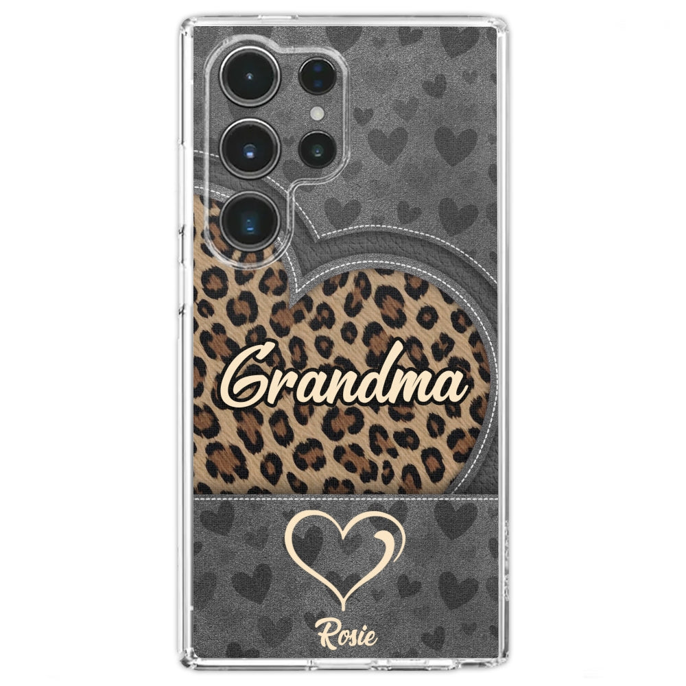 Leopard Heart - Personalized Phone Case
