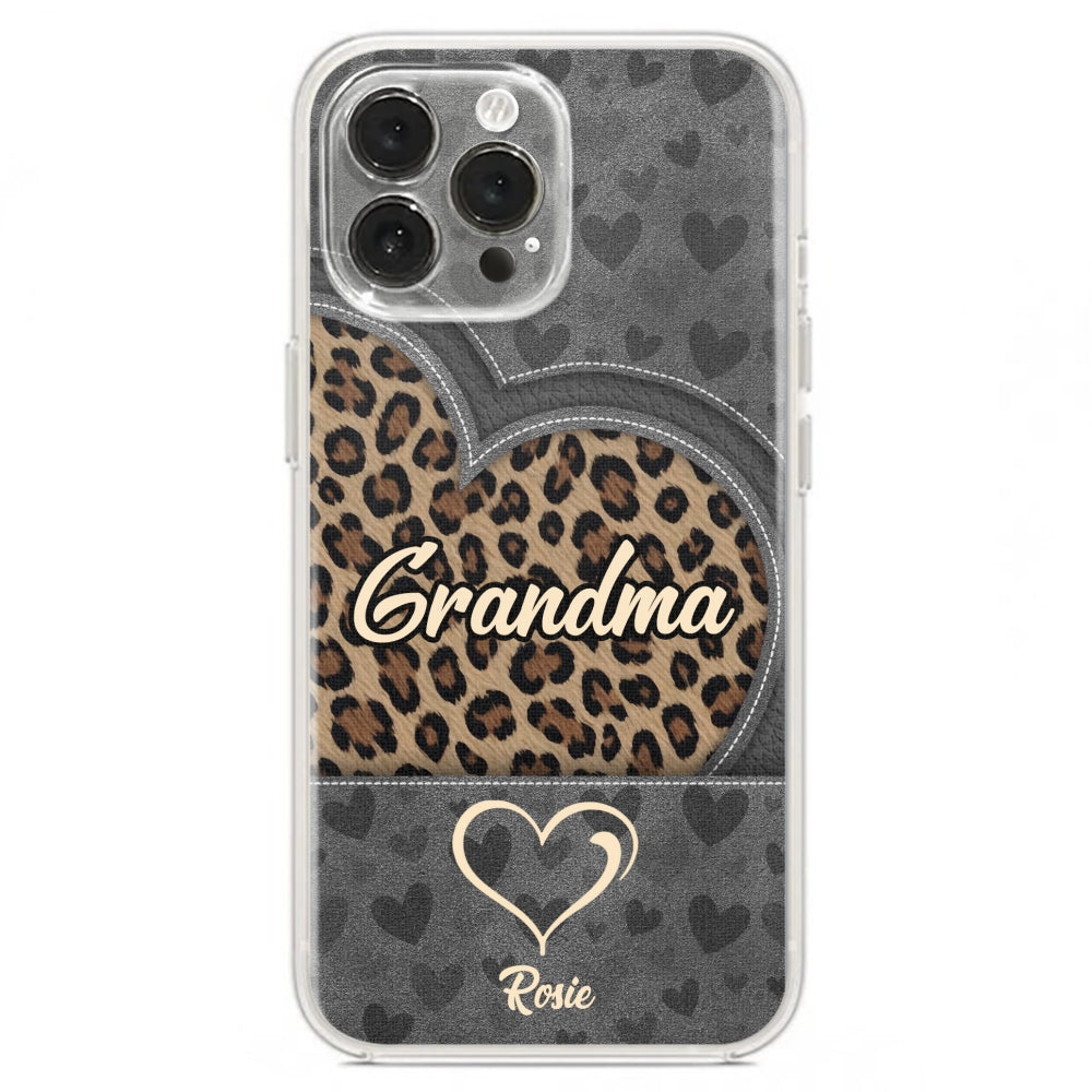 Leopard Heart - Personalized Phone Case