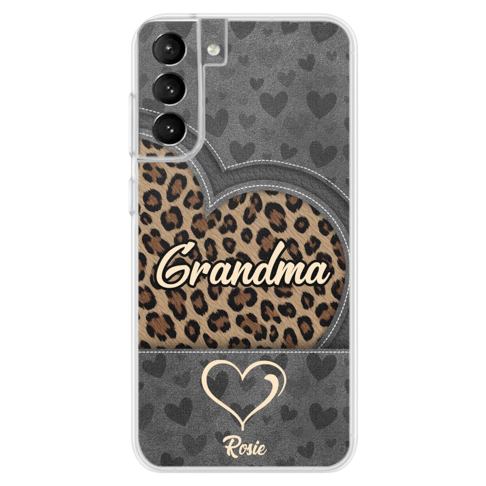 Leopard Heart - Personalized Phone Case