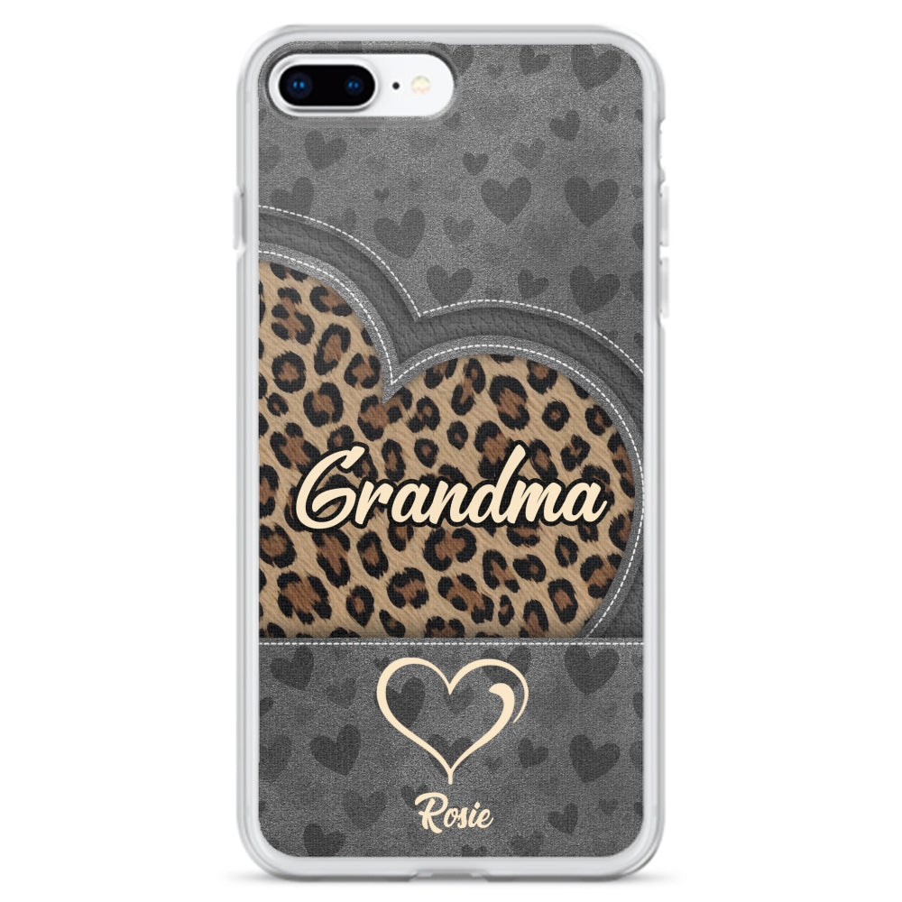 Leopard Heart - Personalized Phone Case