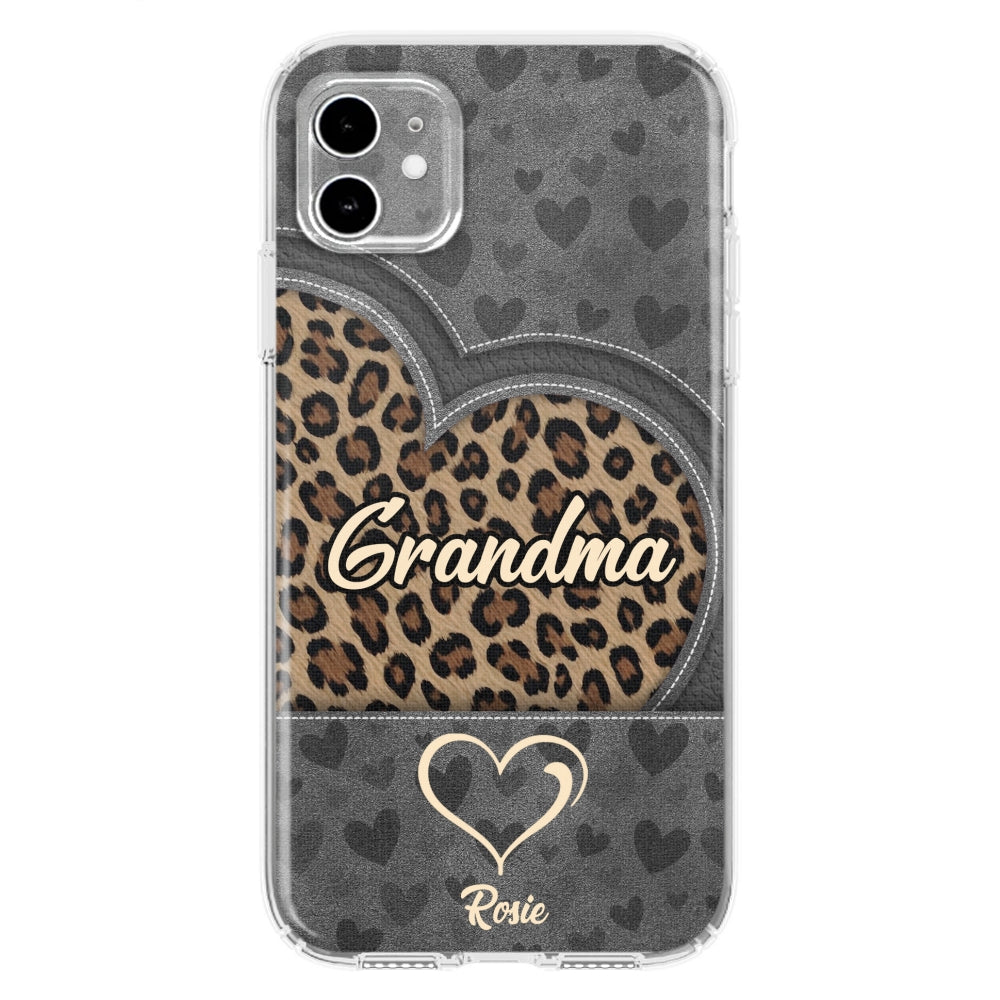 Leopard Heart - Personalized Phone Case