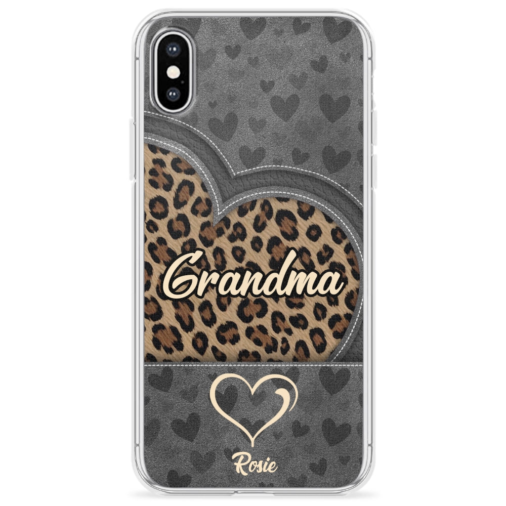 Leopard Heart - Personalized Phone Case