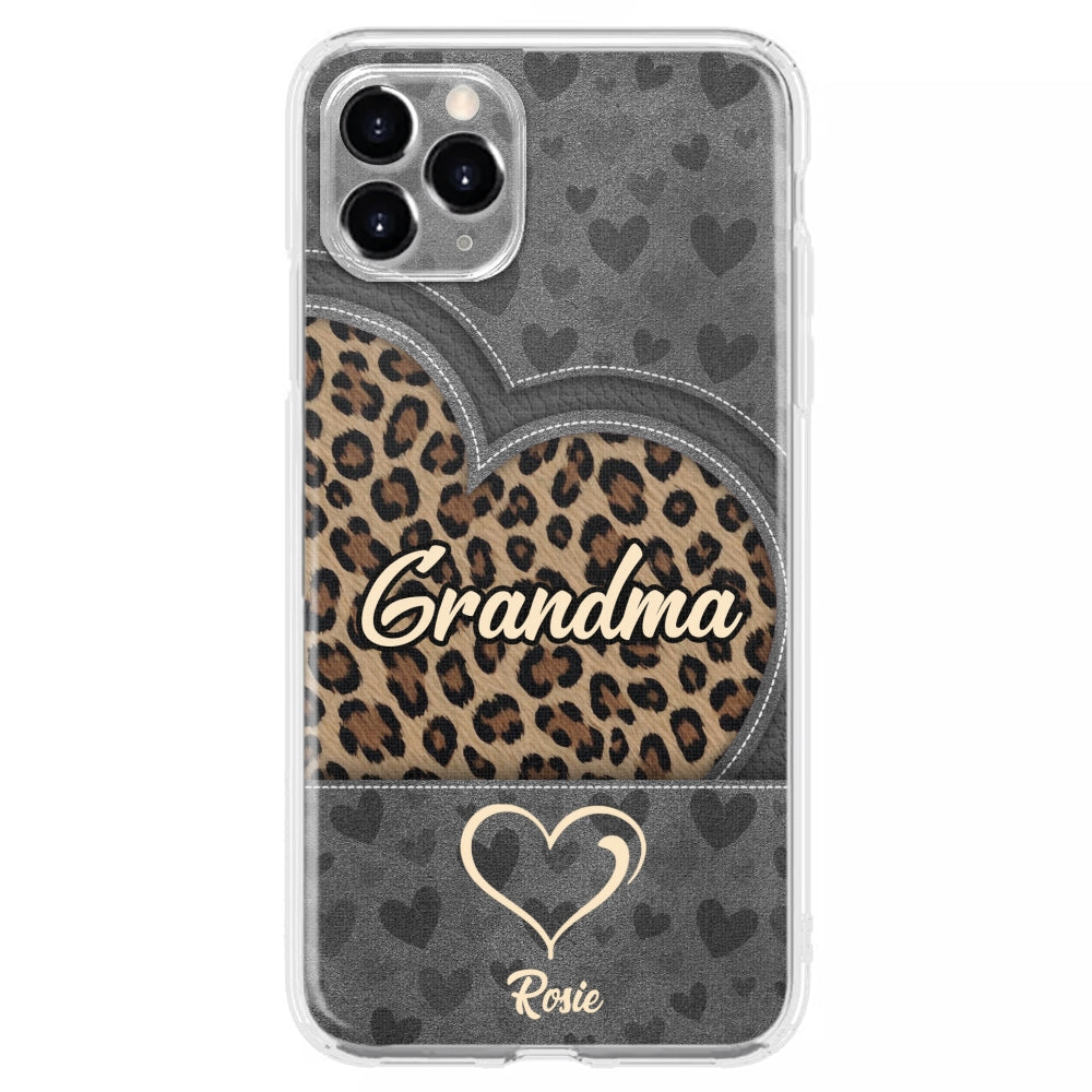 Leopard Heart - Personalized Phone Case