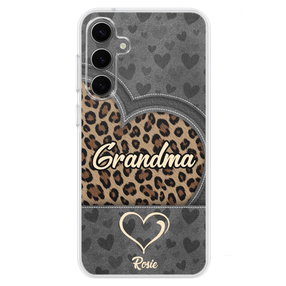 Leopard Heart - Personalized Phone Case