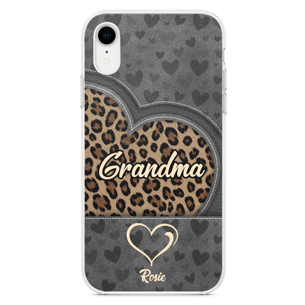 Leopard Heart - Personalized Phone Case